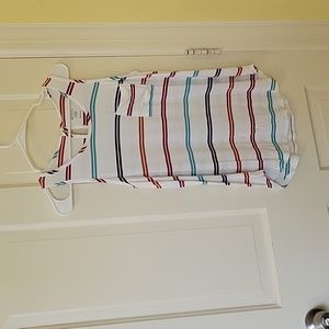 Pocket detail striped tank